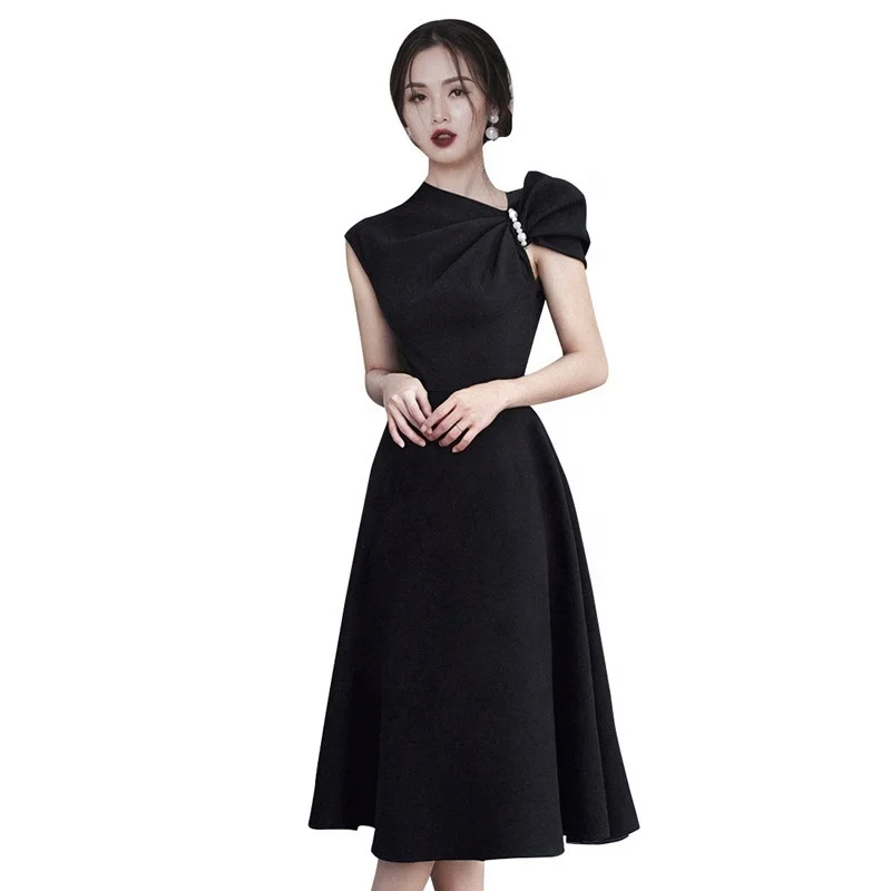 2020 Formal Elegant Irregular Collar Sleeveless Beaded A-line Plus Size Women Party Midi Dress, Customized color
2020 Formal Elegant Irregular Collar Sleeveless Beaded A-line Plus Size Women Party Midi Dress, Customized color