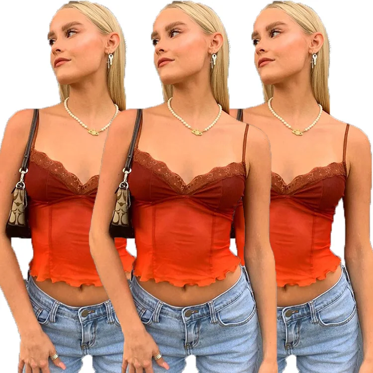 D96323 new arrivals 2021 sexy women tops bow neck mesh sexy small vest ladies clothing
D96323 new arrivals 2021 sexy women tops bow neck mesh sexy small vest ladies clothing