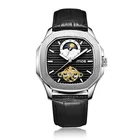 Custom Logo Elegant Moon Phase Automatic Mechanical Man Watches