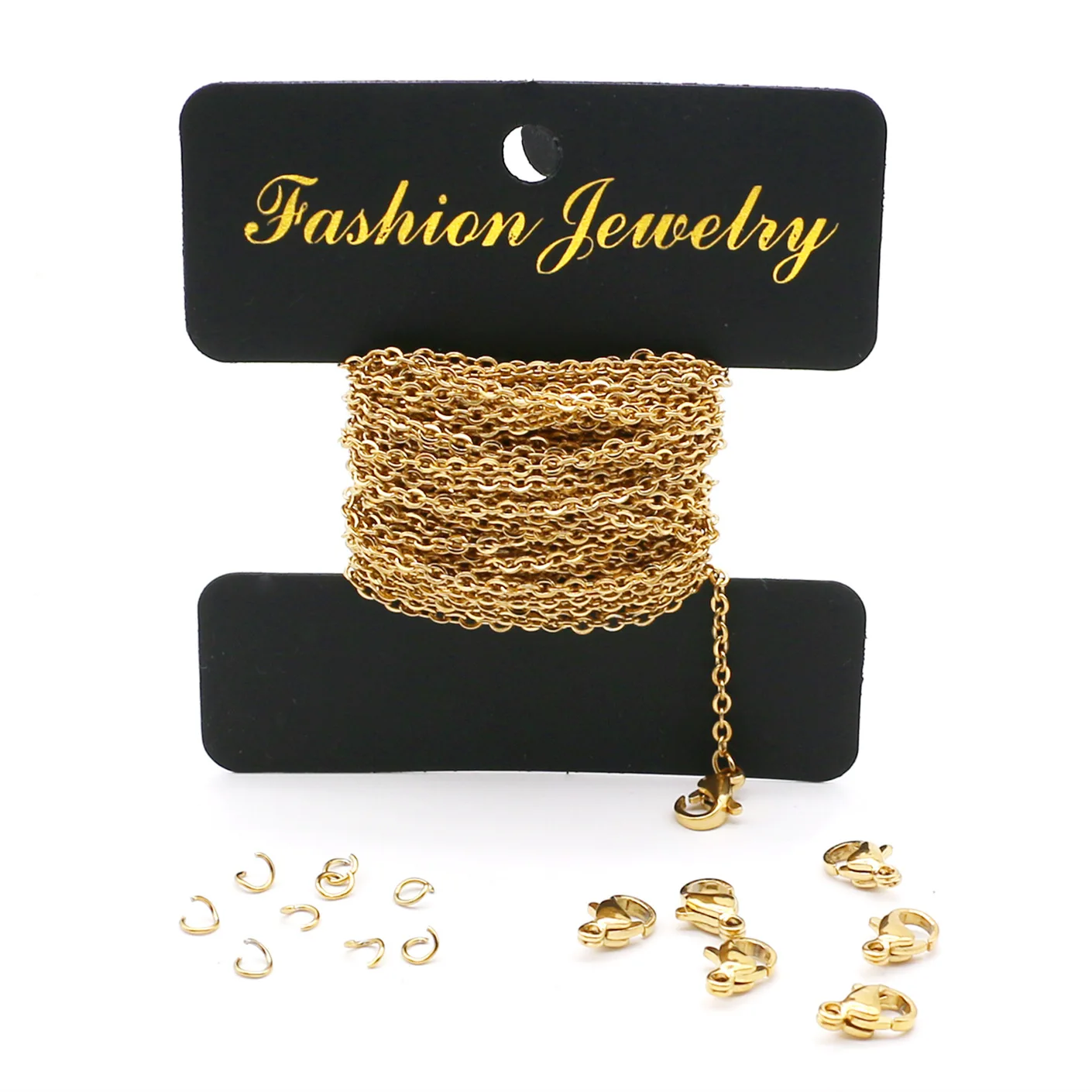 Hobbyworker 5 Meters Stainless Steel Cable Chain Lobster Clasp and Opening Ring For DIY Jewelry Necklace Suit Findings Supplies
Hobbyworker 5 Meters Stainless Steel Cable Chain Lobster Clasp and Opening Ring For DIY Jewelry Necklace Suit Findings Supplies