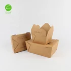 Top grade brown kraft paper packaging take away food boxes