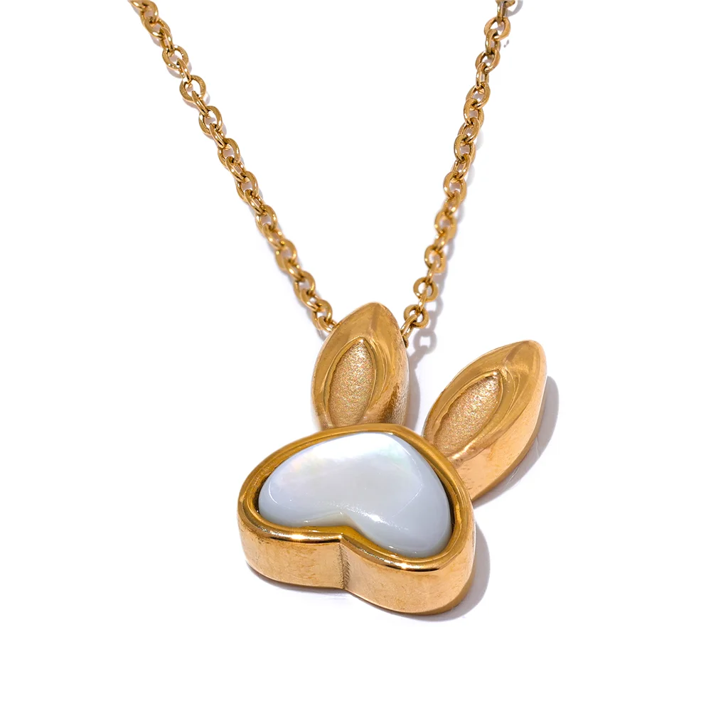 JINYOU 316L Stainless Steel Natural Shell Rabbit Pendant Necklace for Women Gold Color Fashion Cute Daily Neck Jewelry 2024
JINYOU 316L Stainless Steel Natural Shell Rabbit Pendant Necklace for Women Gold Color Fashion Cute Daily Neck Jewelry 2024