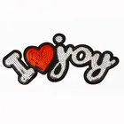 Custom Design Silver Embroidered Letters Plus Heart Sequins Patch For Clothing