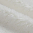 Knitted Fur Fabric Faux Fur White Color High Curly Short Pile Faux Fur Fabrics