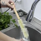 100% natural beech wood kitchen cleaning brush wood dish scrub brush
