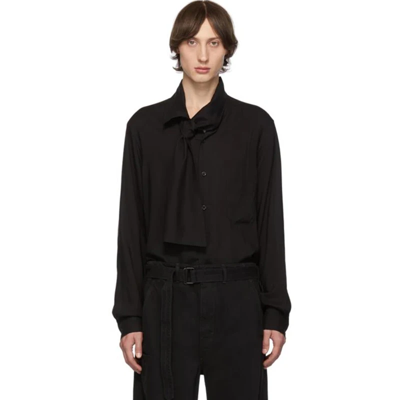 Men's long sleeved shirt Casual 2021 Comfortable Men's Tie Scarf Neckline Shirt New Large Singer Clothing
Men's long sleeved shirt Casual 2021 Comfortable Men's Tie Scarf Neckline Shirt New Large Singer Clothing
