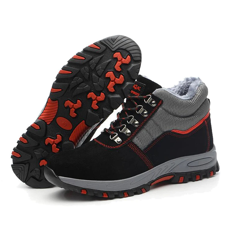 Winter Work Steel Toe shoes for Women Men Boots Warm Plush Cold Protective Non-Slip Anti-Smashing Puncture Shoes, Black blue
Winter Work Steel Toe shoes for Women Men Boots Warm Plush Cold Protective Non-Slip Anti-Smashing Puncture Shoes, Black blue