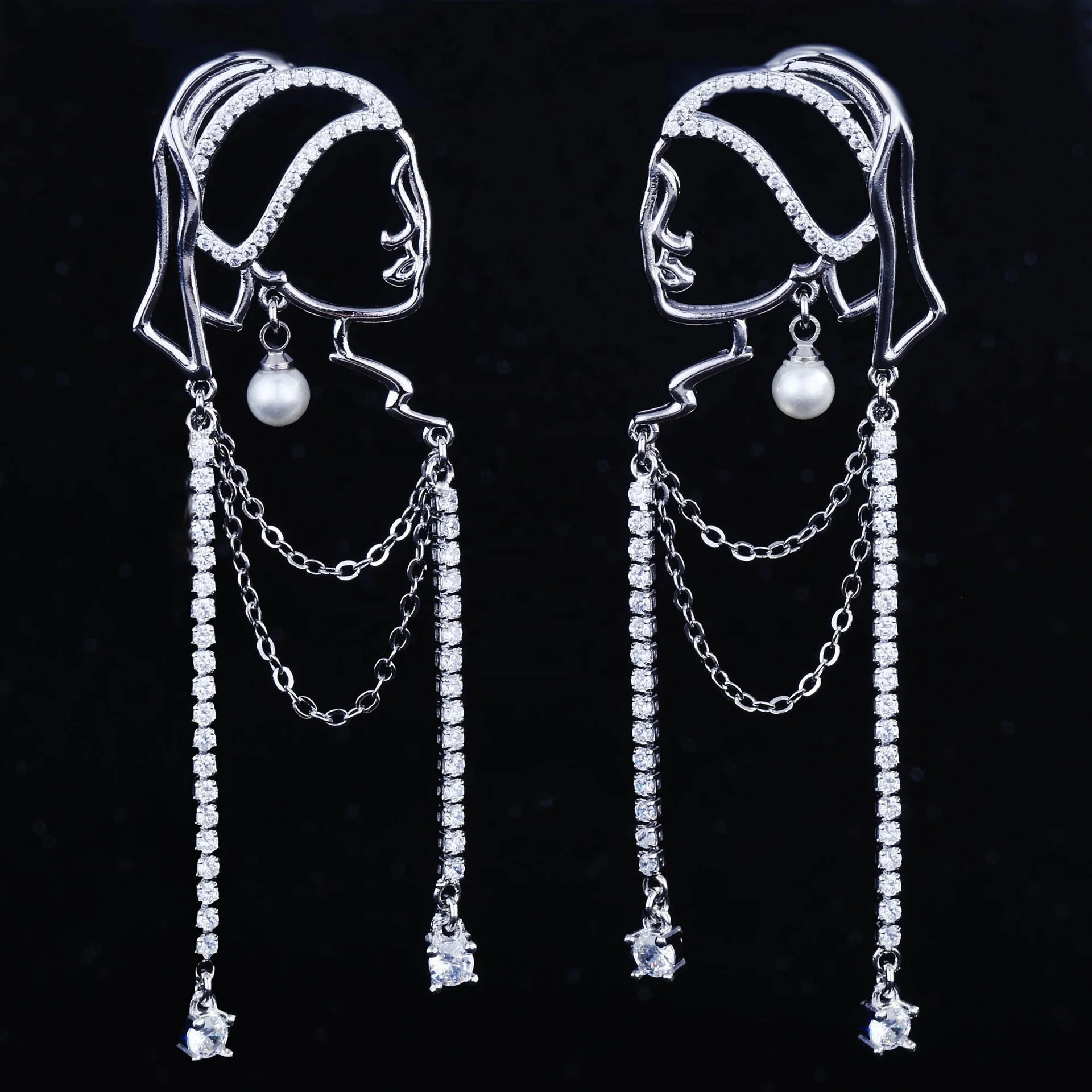 Luxury Chain Tassel Earrings necklace Vintage French Personality Exaggerated Earrings necklace Women Jewelry Accessories, Customized color
Luxury Chain Tassel Earrings necklace Vintage French Personality Exaggerated Earrings necklace Women Jewelry Accessories, Customized color