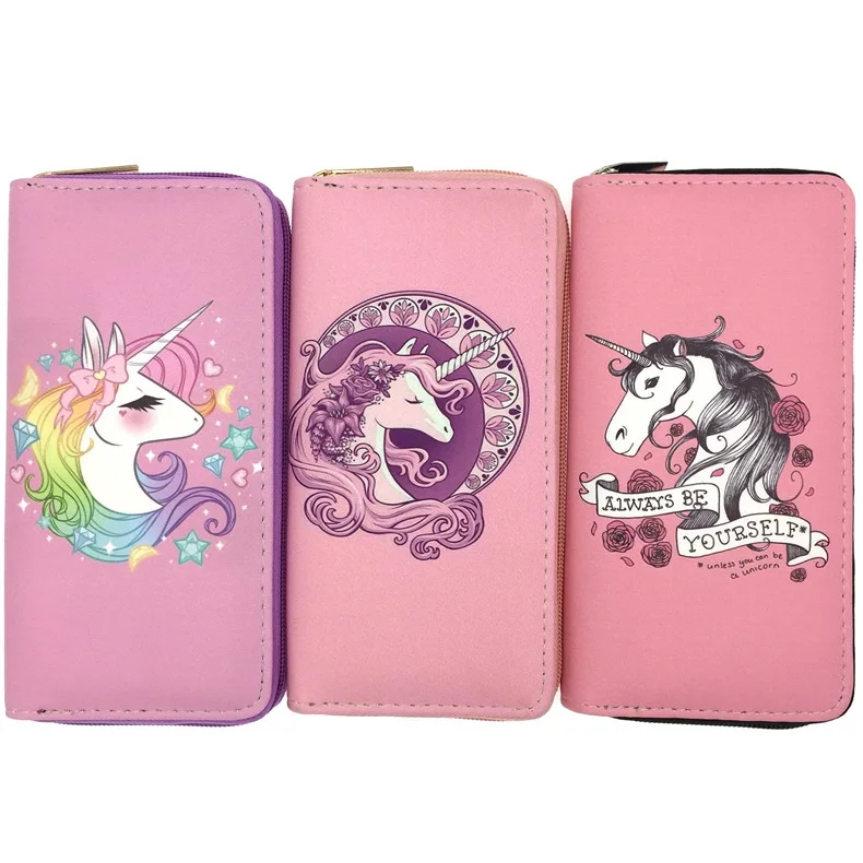 Popular cartoon unicorn fashion series PU wallet ladies student long single zipper wallet source factory
Popular cartoon unicorn fashion series PU wallet ladies student long single zipper wallet source factory