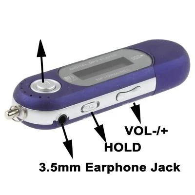 

Free product 2GB MP3 Player with LCD Screen, Support FM Radio Work with AAA battery Use as USB Flash