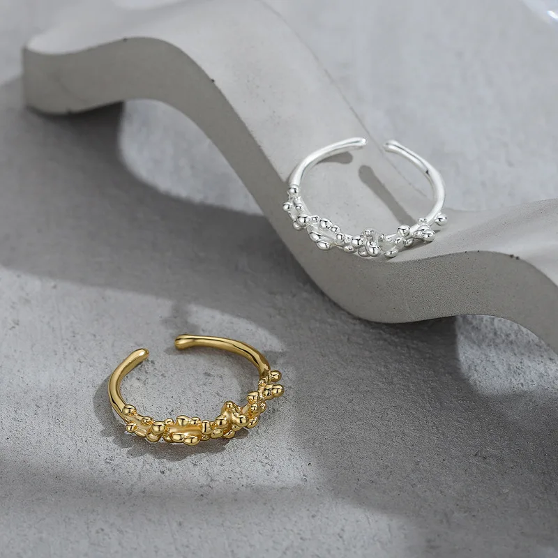 Minimalist 925 Sterling Silver Irregular Grain Thin Finger Rings 925 Silver Gold Plated Textured Opening Rings, As picture
Minimalist 925 Sterling Silver Irregular Grain Thin Finger Rings 925 Silver Gold Plated Textured Opening Rings, As picture