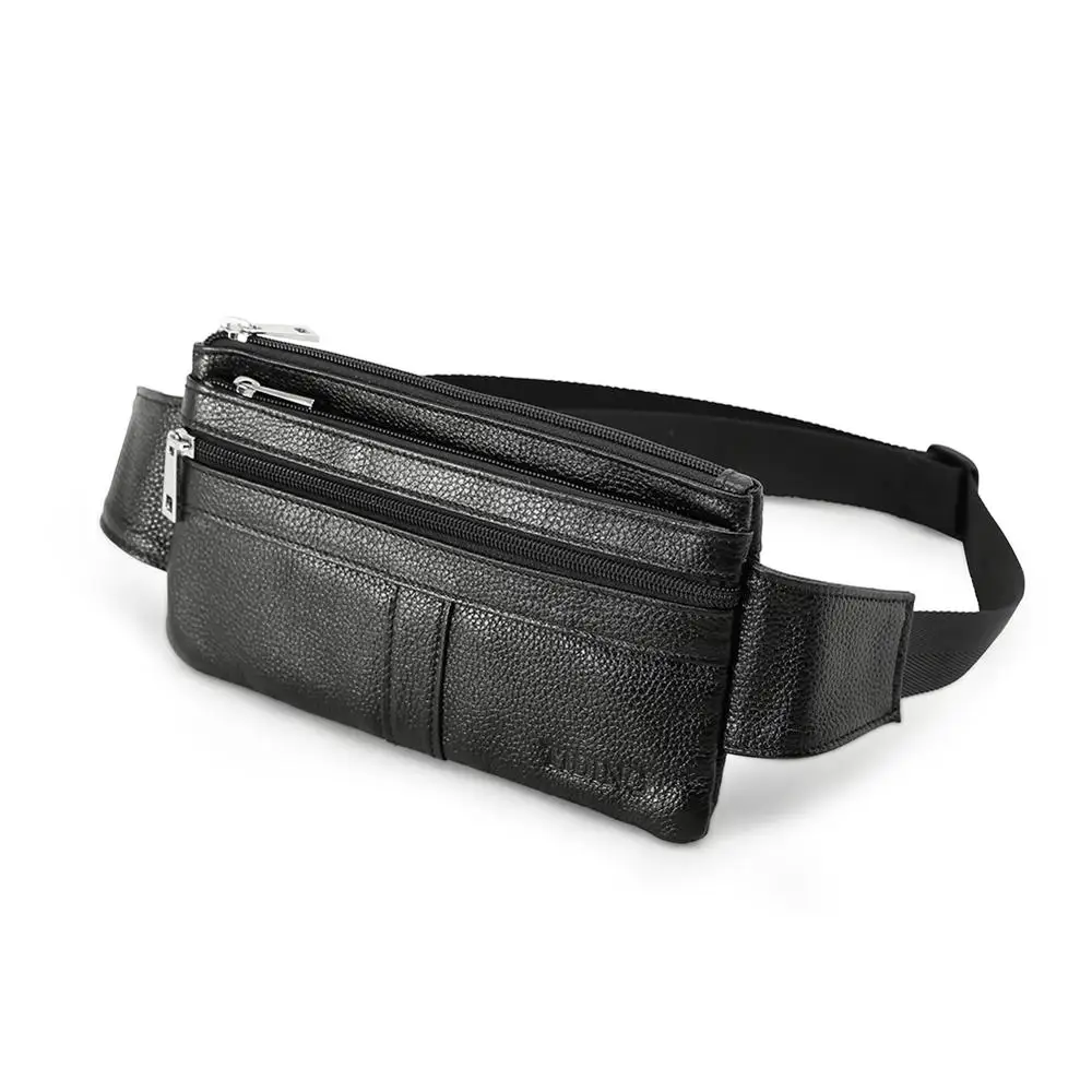 TIDING Thin Waterproof Custom Logo Slim Sport Running Black Genuine Leather Fanny Pack Waist Belt Bag, Customized color
TIDING Thin Waterproof Custom Logo Slim Sport Running Black Genuine Leather Fanny Pack Waist Belt Bag, Customized color