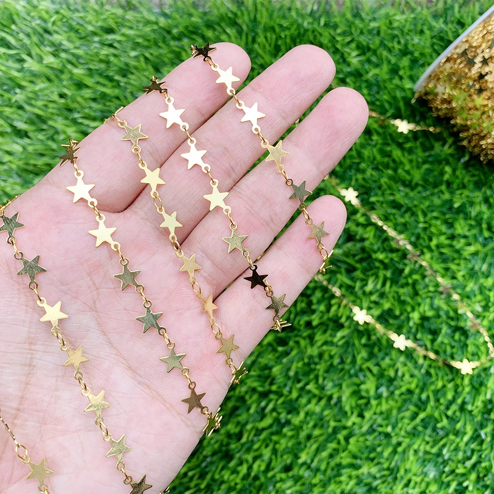 Slender Link Chains For Necklace/Bracelet Making Hot Sale Star Shape Copper Gold Plated Chain Support Wholesale Supply
Slender Link Chains For Necklace/Bracelet Making Hot Sale Star Shape Copper Gold Plated Chain Support Wholesale Supply