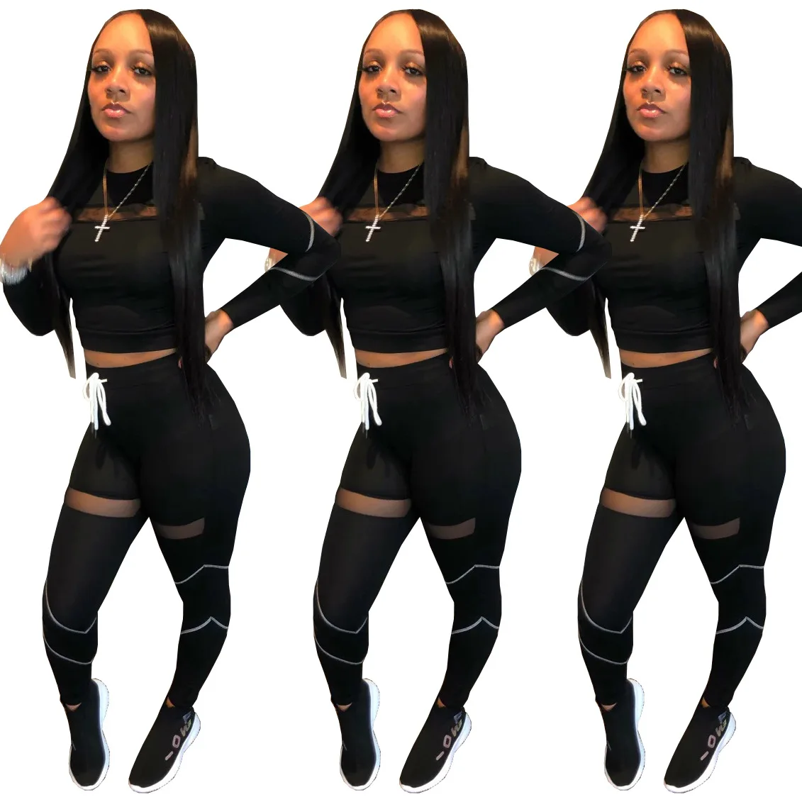 2021 Women Solid Bodycon Pants And Long Sleeve Crop Top Two Piece Set, Customized colors
2021 Women Solid Bodycon Pants And Long Sleeve Crop Top Two Piece Set, Customized colors