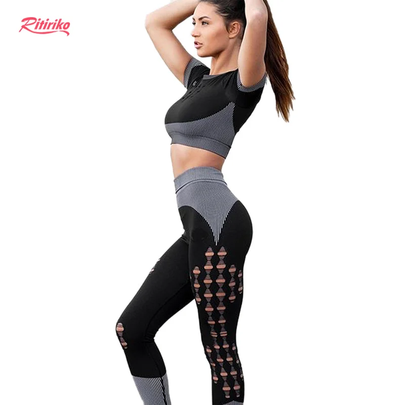 Wholesale ODM Gym Fitness Women Sexy Hollow Out Short Sleeve Crop Tops High Waist Scrunch Butt Leggings Yoga Two Piece Pants Set, Pink, black
Wholesale ODM Gym Fitness Women Sexy Hollow Out Short Sleeve Crop Tops High Waist Scrunch Butt Leggings Yoga Two Piece Pants Set, Pink, black