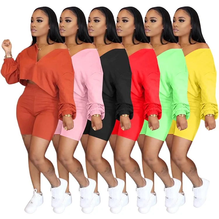 Plus Size Women Clothing Sets Long Sleeve Casual Tracksuit Jogging Suit Two Piece Short Set, Pink / yellow / orange / red / black / fluorescent green
Plus Size Women Clothing Sets Long Sleeve Casual Tracksuit Jogging Suit Two Piece Short Set, Pink / yellow / orange / red / black / fluorescent green