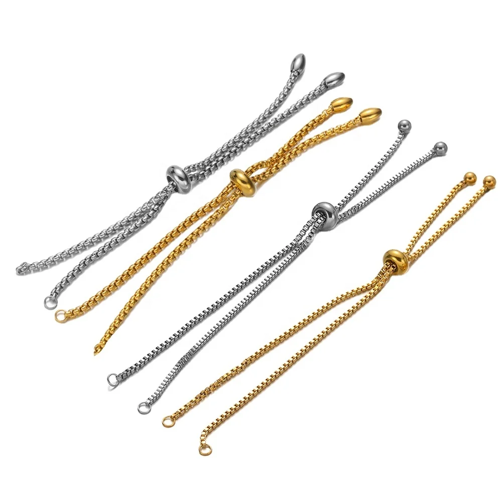 Box Chain Adjustable Bracelet Connectors DIY Bracelets Charms Accessories Jewelry Making Findings
Box Chain Adjustable Bracelet Connectors DIY Bracelets Charms Accessories Jewelry Making Findings