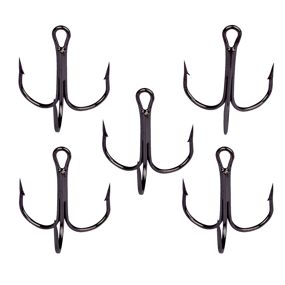 Strong Sharp Round Bend High Carbon Steel #2 #4 #6 #8 #10 50pcs Pack Fishing Treble Hooks Kit for Saltwater and Freshwater, Silver, brown, black
Strong Sharp Round Bend High Carbon Steel #2 #4 #6 #8 #10 50pcs Pack Fishing Treble Hooks Kit for Saltwater and Freshwater, Silver, brown, black