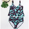 The printing of high-waisted swimsuits adds fat women's plus size swimwear wholesale foreign trade bathing suit cover ups