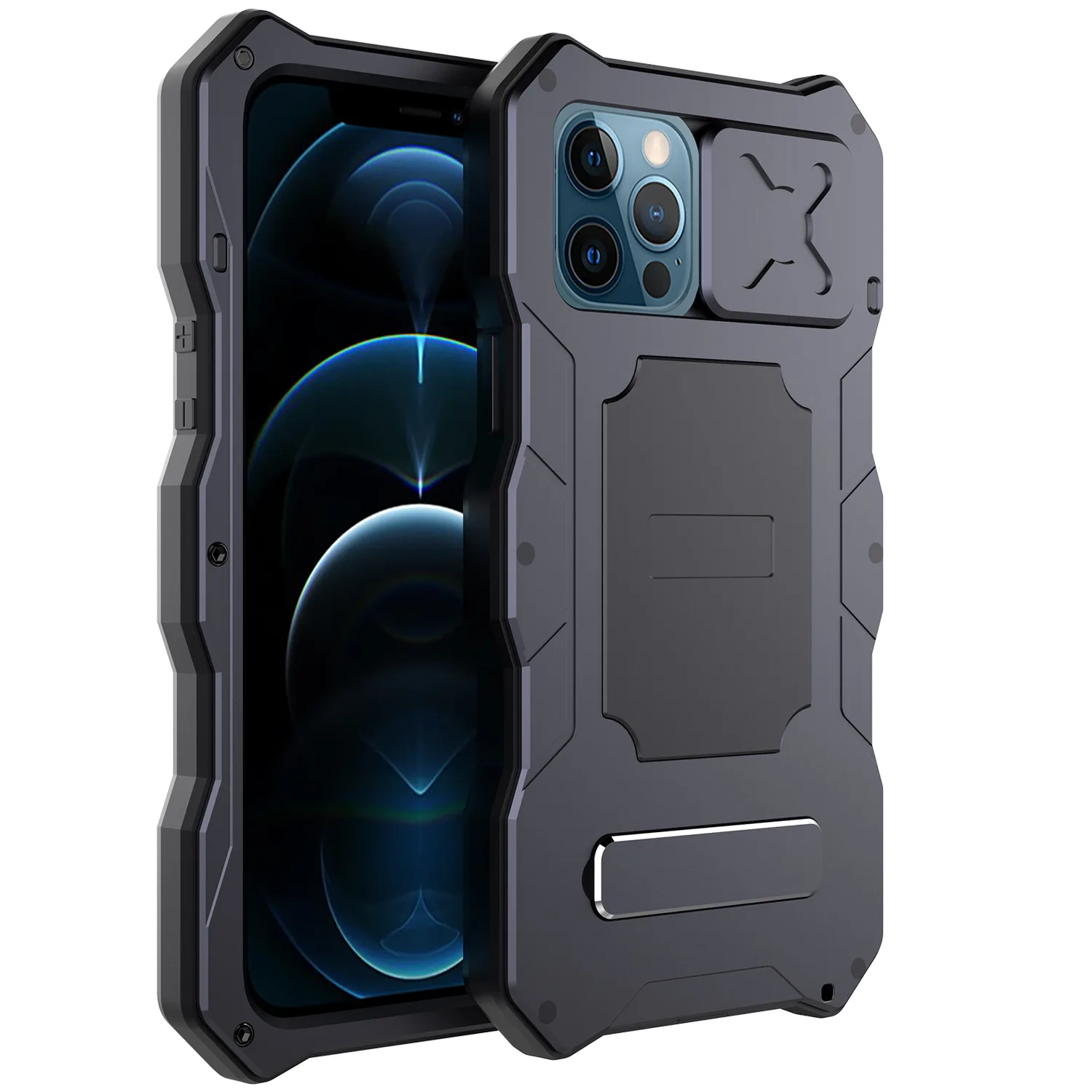 Heavy duty protective metal aluminum phone case iPhone12 pro max cover nonslip dustproof waterproof case for iPhone 12 pro, 5 colors
Heavy duty protective metal aluminum phone case iPhone12 pro max cover nonslip dustproof waterproof case for iPhone 12 pro, 5 colors