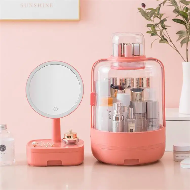 Dust-Proof Skin Care Product LED Makeup Mirror Jewelry Lipstick Makeup Storage Box Cosmetic Accessories Organizer, Purple, pink, white
Dust-Proof Skin Care Product LED Makeup Mirror Jewelry Lipstick Makeup Storage Box Cosmetic Accessories Organizer, Purple, pink, white