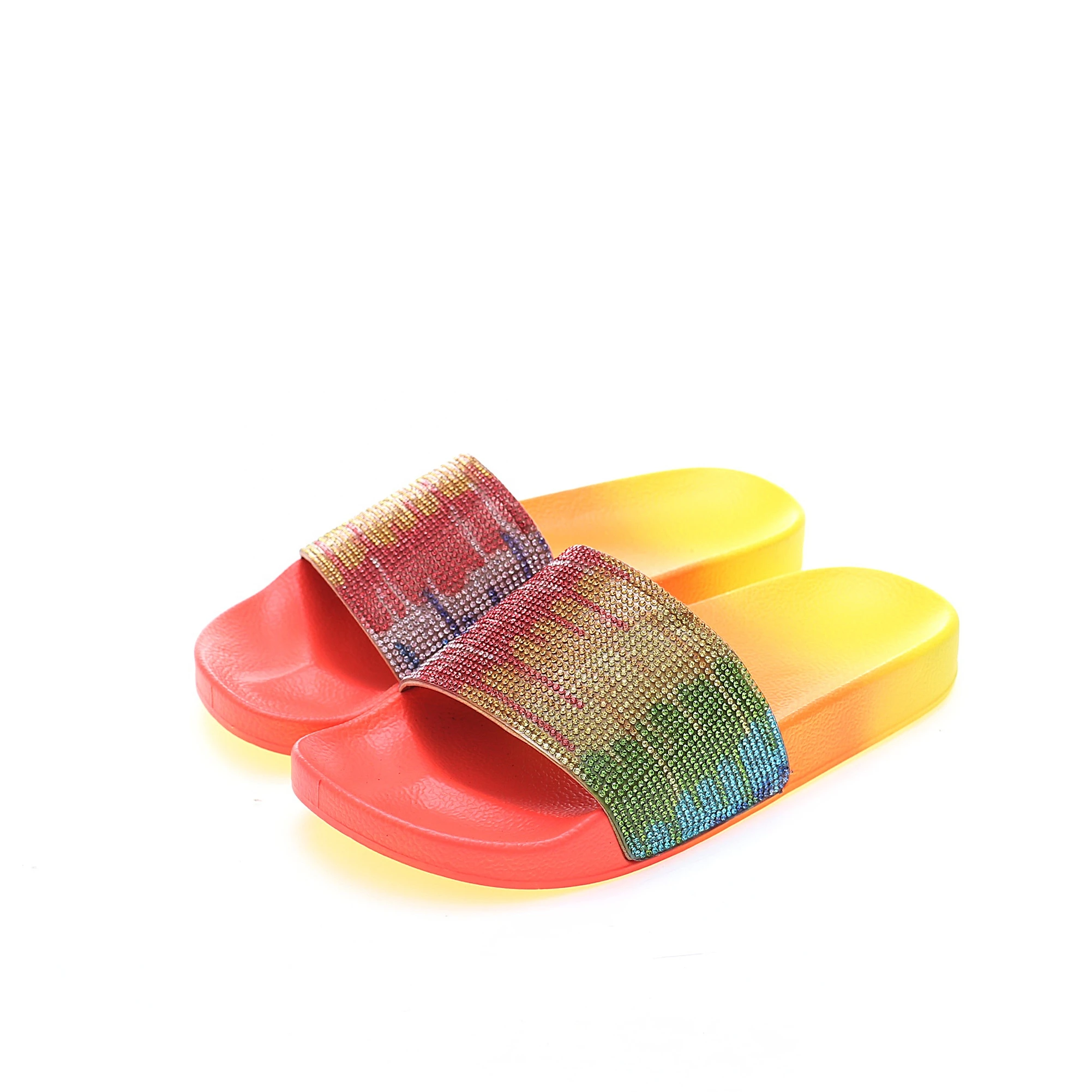 2020 women shining diamond sandals lady fashion gradient colors crystal slides outdoor indoor women sandals, As picture or customized color
2020 women shining diamond sandals lady fashion gradient colors crystal slides outdoor indoor women sandals, As picture or customized color