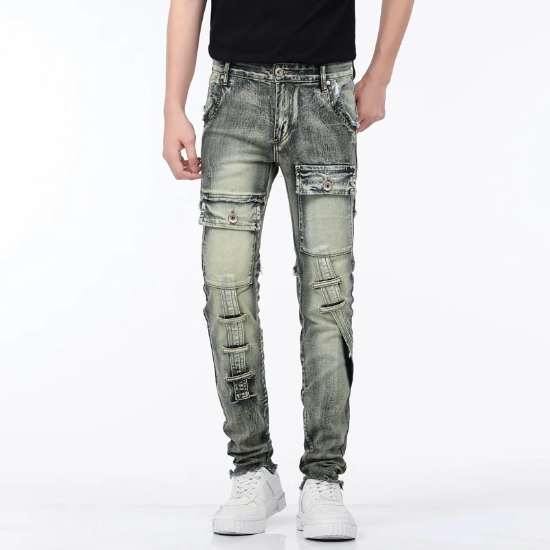 2021 plain jeans wholesale china man biker jacket jeans high quality slim jeans, Nostalgic color
2021 plain jeans wholesale china man biker jacket jeans high quality slim jeans, Nostalgic color