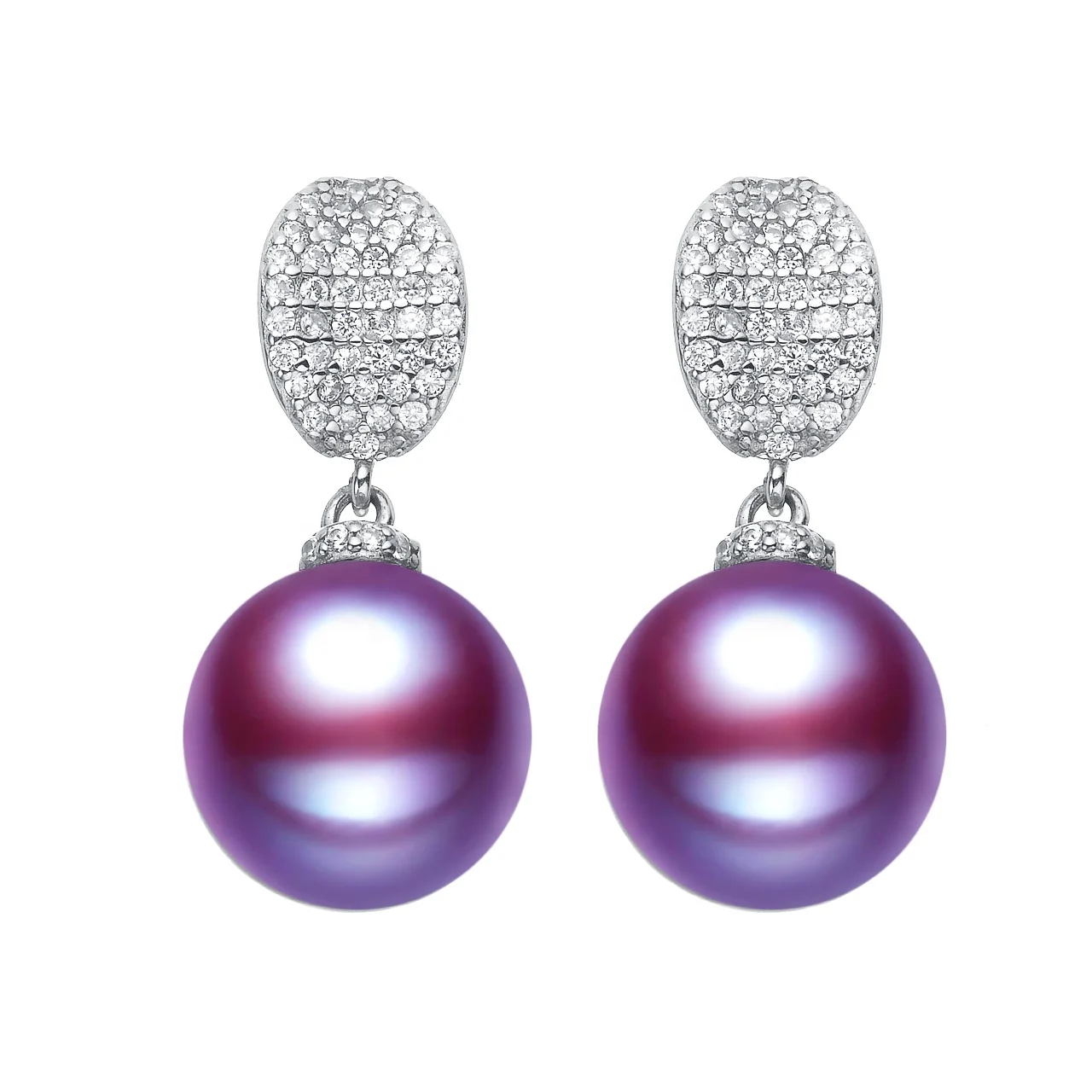 Factory Wholesale Silver 11-12MM Huge Pearls Jewelry Earring 925 Fashion Round Design for Women Gift Zircon Party Sterling, Purple
Factory Wholesale Silver 11-12MM Huge Pearls Jewelry Earring 925 Fashion Round Design for Women Gift Zircon Party Sterling, Purple
