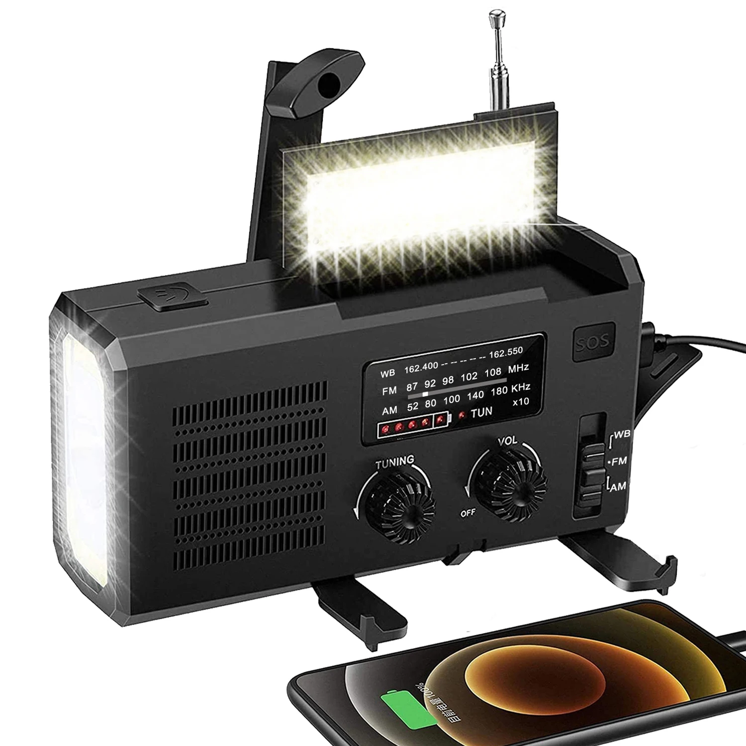 Drop shipping Portable Hand Crank Radio Emergency Solar NOAA Weather Radio With COB Flashlight
Drop shipping Portable Hand Crank Radio Emergency Solar NOAA Weather Radio With COB Flashlight
