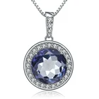 Drop Shipping Wholesale Prices White Rhodium Plating 925 Sterling Silver Natural Mystic Quartz Stone Pendant Necklace