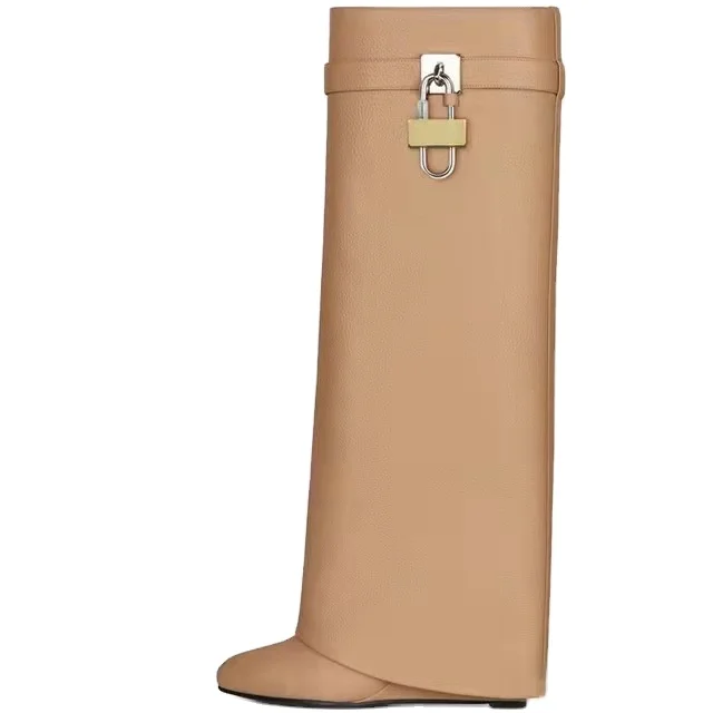 Ladies 2022 New Slip-on Boots Covered Wedge Heels Women's Genuine Leather Big Tube Round Straight Lock Buckle Mid Trousers Boots, Black,apricot
Ladies 2022 New Slip-on Boots Covered Wedge Heels Women's Genuine Leather Big Tube Round Straight Lock Buckle Mid Trousers Boots, Black,apricot