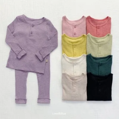 Spot Korean Candy Color Comfortable Home Underwear Set Baby Hang Strip Elastic Base Spring Autumn Baby Girls' Clothing Sets
Spot Korean Candy Color Comfortable Home Underwear Set Baby Hang Strip Elastic Base Spring Autumn Baby Girls' Clothing Sets