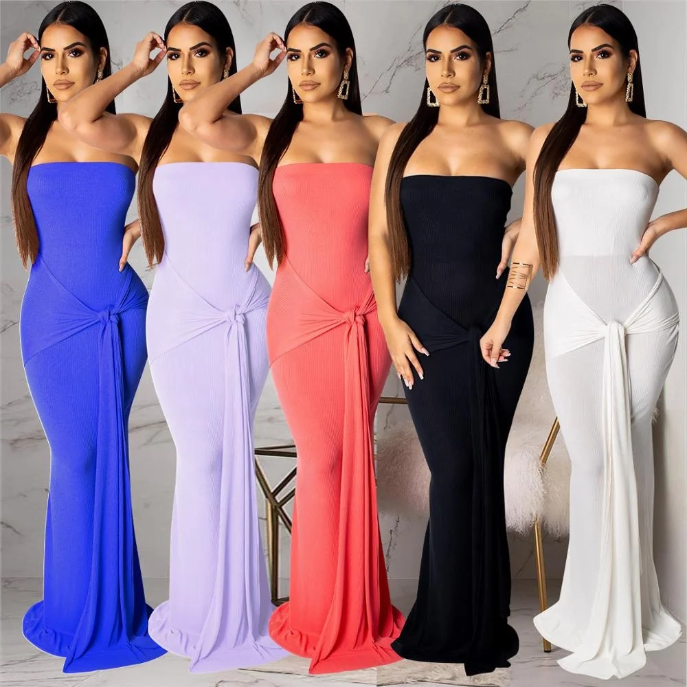 B52373A New arrival lady fashion strapless pure color casual rib dress, White/black/orange/blue/purple
B52373A New arrival lady fashion strapless pure color casual rib dress, White/black/orange/blue/purple