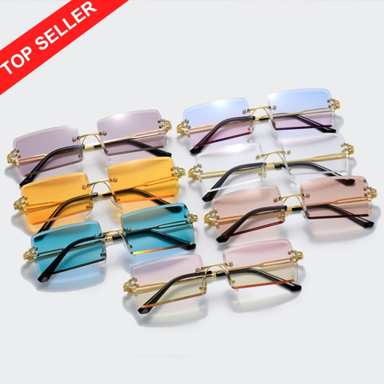 Kenbo Eyewear High Quality Metal Gradient Vintage Small Rectangle Rimless Sunglasses for Women 2021
Kenbo Eyewear High Quality Metal Gradient Vintage Small Rectangle Rimless Sunglasses for Women 2021