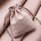 Jewelry Pouch PandaSew 8*13cm Custom Microfiber Jewelry Packaging Drawstring Pouch With Logo