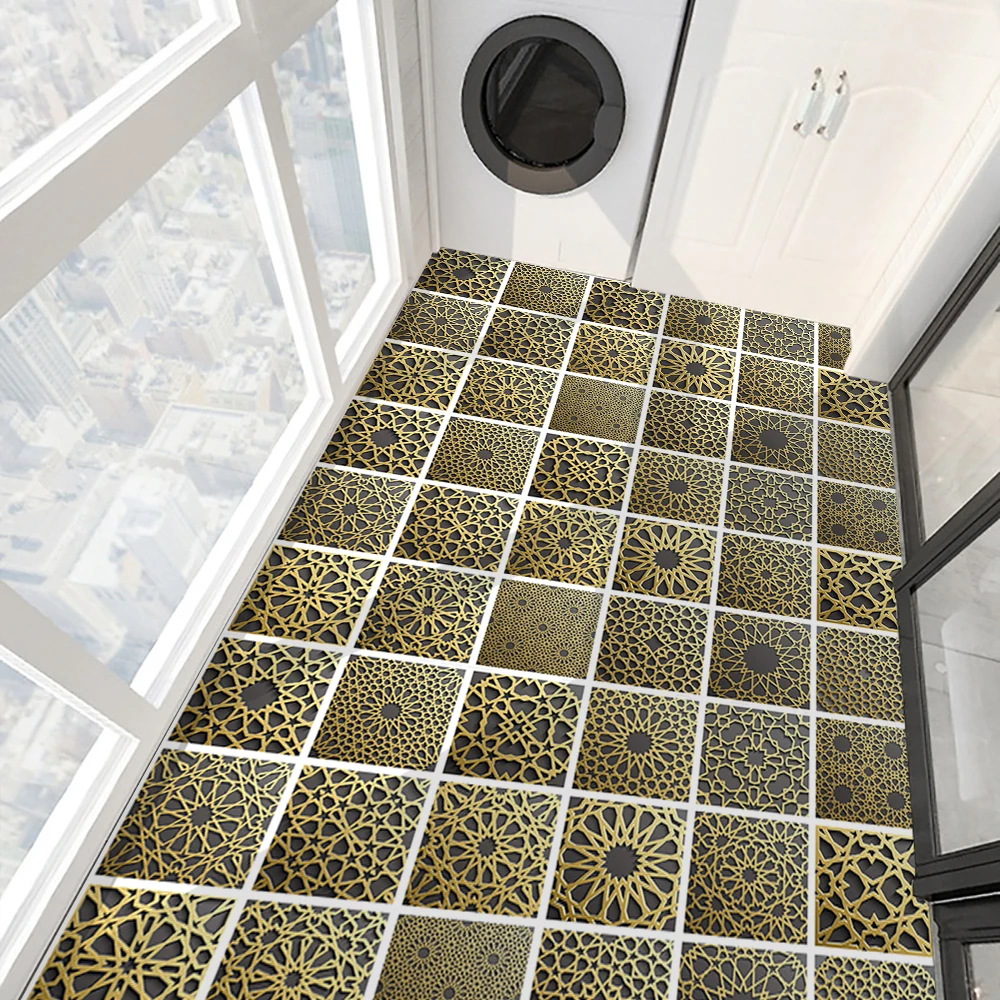 Muslim Style Gold Geometric Pattern Tile Sticker Home Decoration Wall Decals Self adhesive Removable Wallpaper
Muslim Style Gold Geometric Pattern Tile Sticker Home Decoration Wall Decals Self adhesive Removable Wallpaper