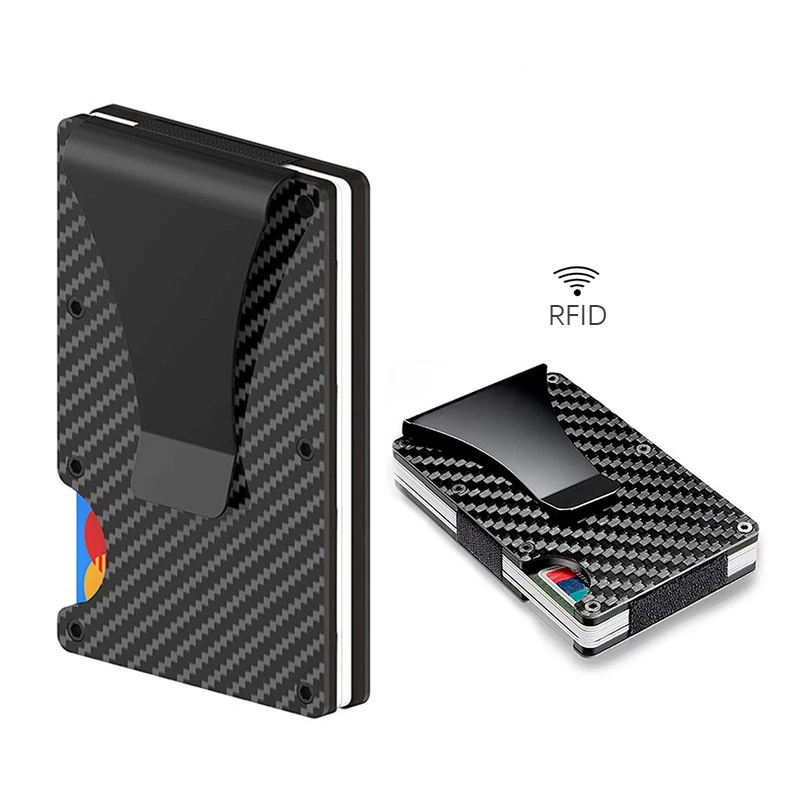 Factory Wholesale Carbon Fiber Money Clip RFID Card Holder Minimalist Thin Wallet Men's Aluminum Hard Wallets
Factory Wholesale Carbon Fiber Money Clip RFID Card Holder Minimalist Thin Wallet Men's Aluminum Hard Wallets