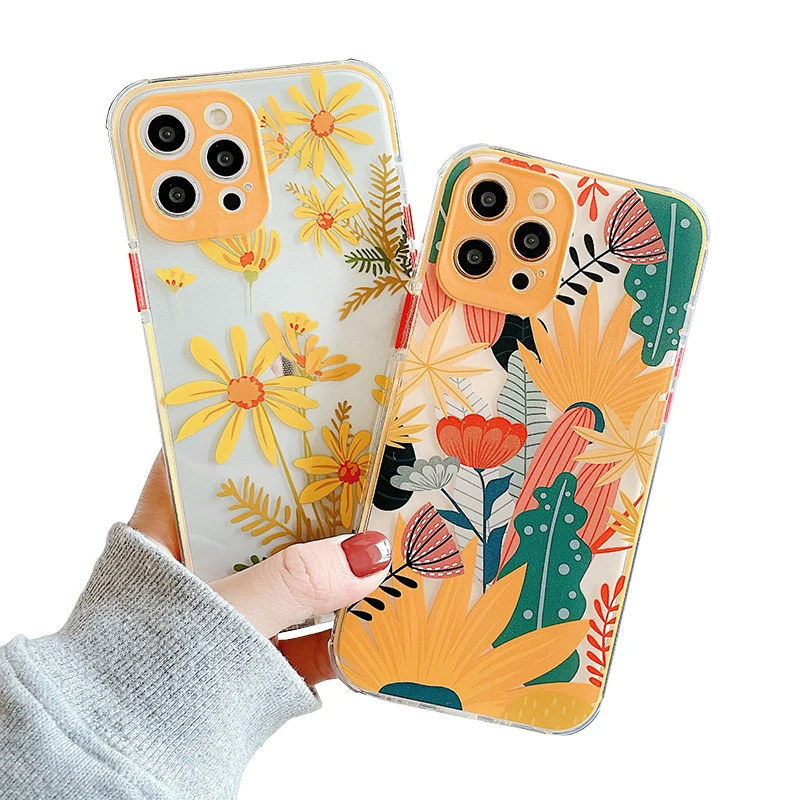 Colorful Double-deck Shockproof Frame Floral Printed Phone Case For iPhone 12 11 Pro Max Xs Xr 7 8 Plus Cartoon Daisy TPU Cover, Multi colors
Colorful Double-deck Shockproof Frame Floral Printed Phone Case For iPhone 12 11 Pro Max Xs Xr 7 8 Plus Cartoon Daisy TPU Cover, Multi colors