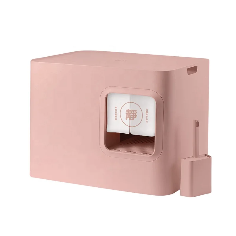 New type cat litter box plastic cat toliet with handle three colors fashion design large space cat litter box pet cleaning tool, Pink white and black
New type cat litter box plastic cat toliet with handle three colors fashion design large space cat litter box pet cleaning tool, Pink white and black