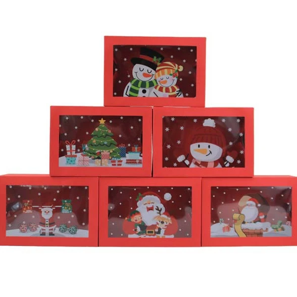 New Style Clear Window Red Christmas Boxes New Year Candy Gift Box Cookie Paper Box for Nice pattern
New Style Clear Window Red Christmas Boxes New Year Candy Gift Box Cookie Paper Box for Nice pattern