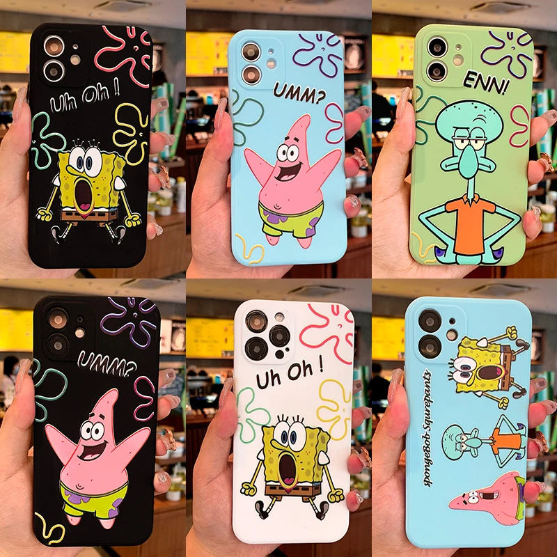 Cartoon spongebob Phone Case for iPhone 13 12 11 Pro Xs X XR Max 8 7 SE 6 6S Silicone Cases Soft Black Cover, 8 colors
Cartoon spongebob Phone Case for iPhone 13 12 11 Pro Xs X XR Max 8 7 SE 6 6S Silicone Cases Soft Black Cover, 8 colors