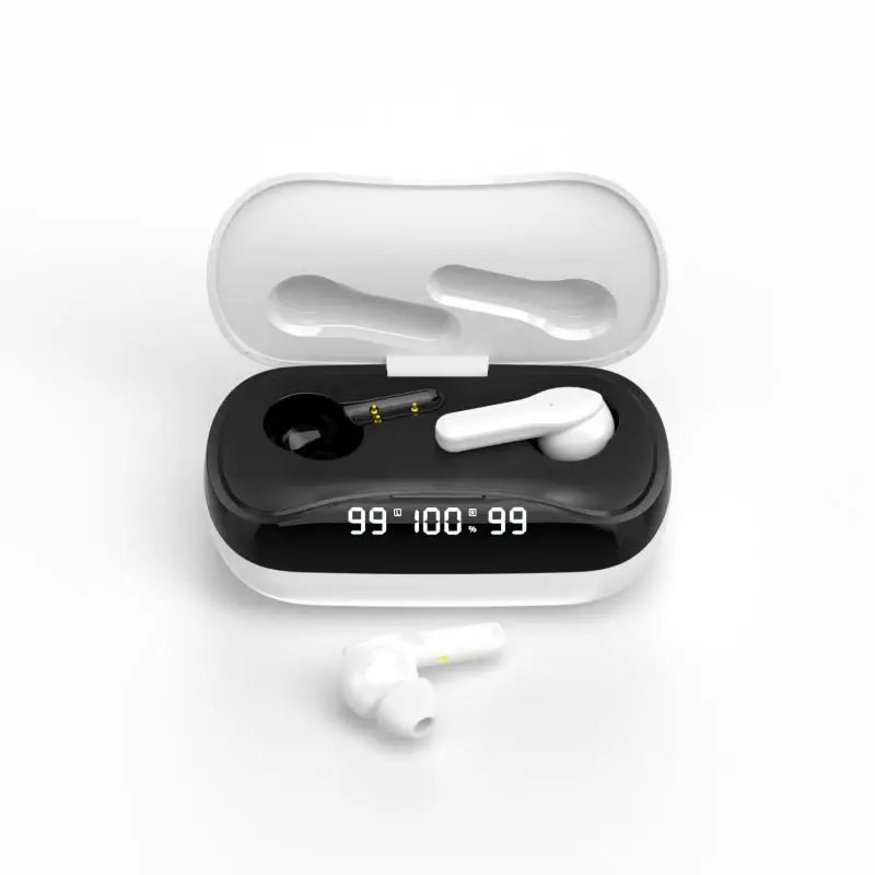 TWS-210 5.1 Earphone Three-Screen Digital Display Touch In-Ear BT Headset power bank Charging Auriculares, Black white
TWS-210 5.1 Earphone Three-Screen Digital Display Touch In-Ear BT Headset power bank Charging Auriculares, Black white