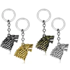 Factory Direct Sale Game of Thrones Wolf Head Jewelry Alloy Keychain
