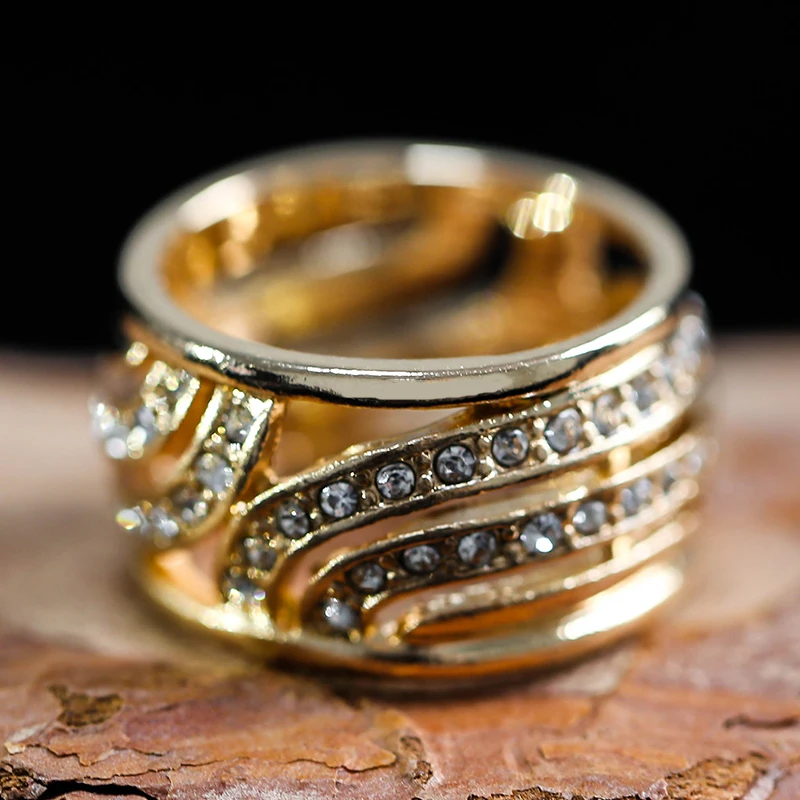 Unisex Simple Paved Golden Plated Ring 2 Row Small Size Moissanite Diamond Ring, Gold
Unisex Simple Paved Golden Plated Ring 2 Row Small Size Moissanite Diamond Ring, Gold