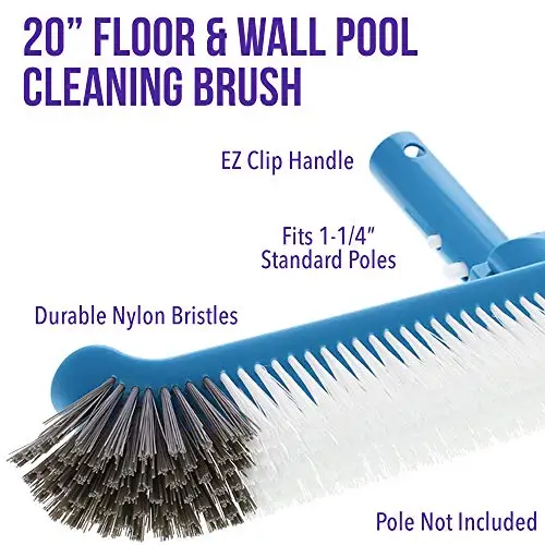 BONNY Pool Cleaning Nylon Wall Brush With Adjustable Handle Swimming