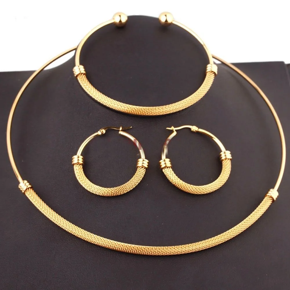 Stainless Steel Jewelry for Women Mesh Choker Bracelet Set Chains Necklaces Gold Color Collar Gifts 2021
Stainless Steel Jewelry for Women Mesh Choker Bracelet Set Chains Necklaces Gold Color Collar Gifts 2021