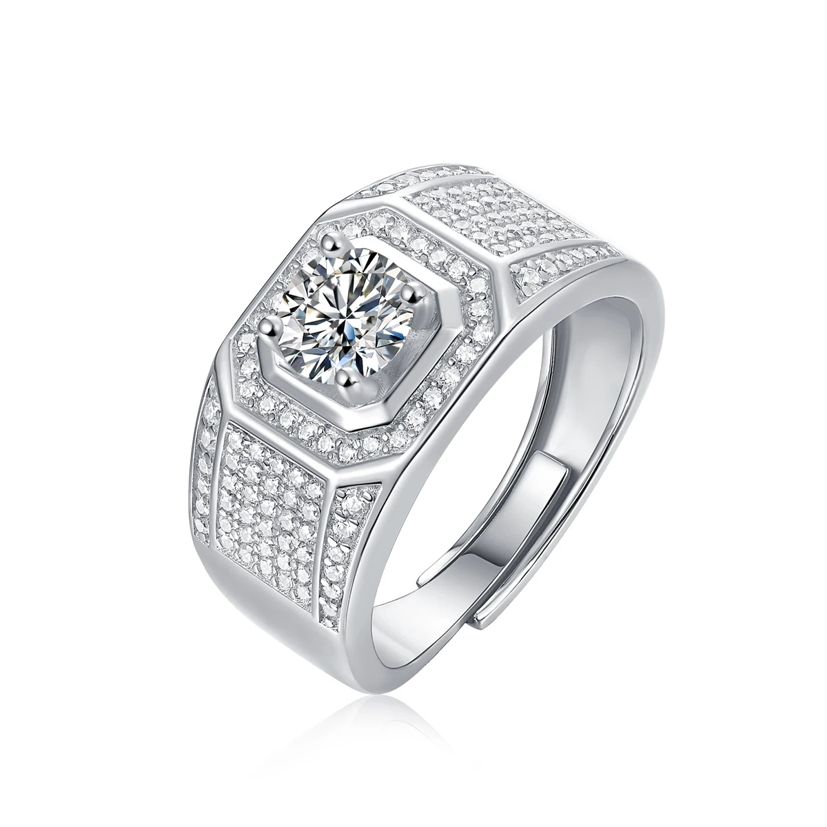 In Stock 1 Carat High Quality Silver 925 Sterling Engagement Adjustable Finger Ring Fine Jewelry Moissanite Women Wedding Ring
In Stock 1 Carat High Quality Silver 925 Sterling Engagement Adjustable Finger Ring Fine Jewelry Moissanite Women Wedding Ring