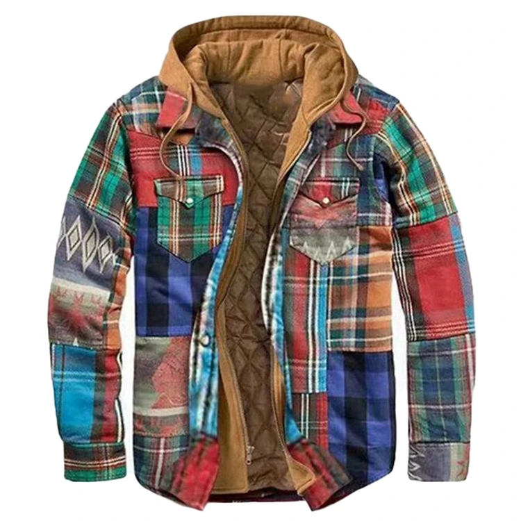 2021 Wholesale Fashion hot selling plus size men's winter patchwork printed plaid padded cotton jacket coats
2021 Wholesale Fashion hot selling plus size men's winter patchwork printed plaid padded cotton jacket coats