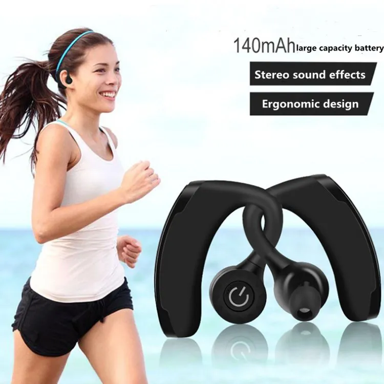 V11 Wireless Headset Driver Business ear hook earphone HD Sport Stereo BT Voice Control headphone with Mic - ANKUX.COM