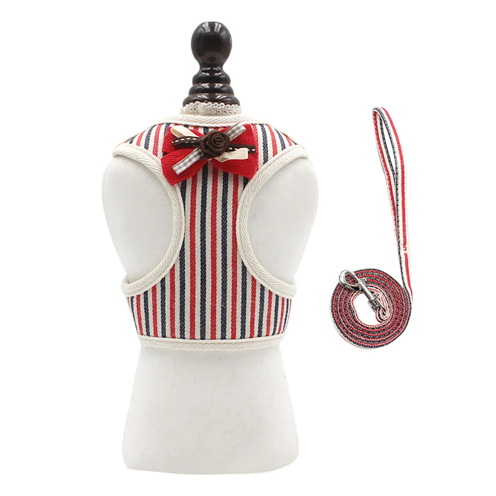 Cross-border Pet Supplies Dog Adjustable Breathable Striped Bow Tie Chest Harness Dog Harness Leash Set, As picture
Cross-border Pet Supplies Dog Adjustable Breathable Striped Bow Tie Chest Harness Dog Harness Leash Set, As picture